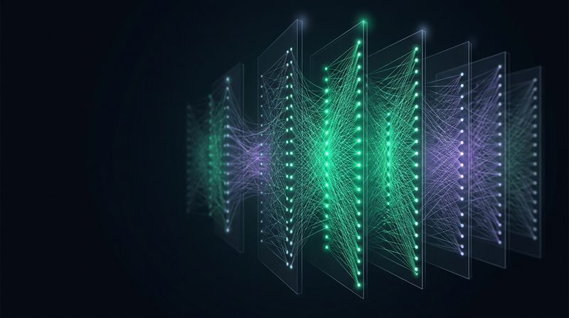 Abstract cover artwork for Deep Learning with PyTorch: Fundamentals to Fine-Tuning, a Deep Learning course