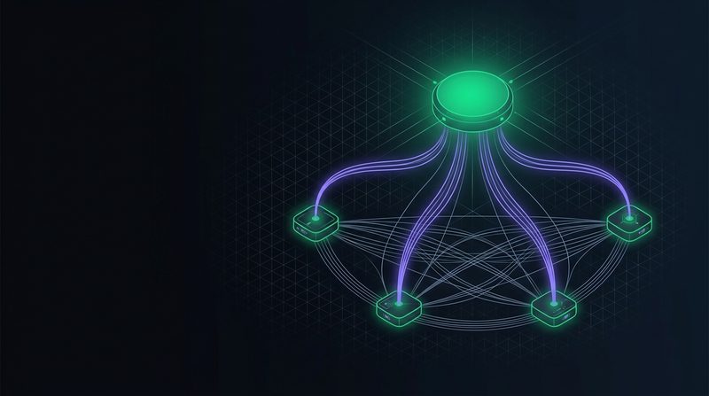 Abstract cover artwork for Multi-Agent Systems: Coordination Patterns, a Agentic AI course