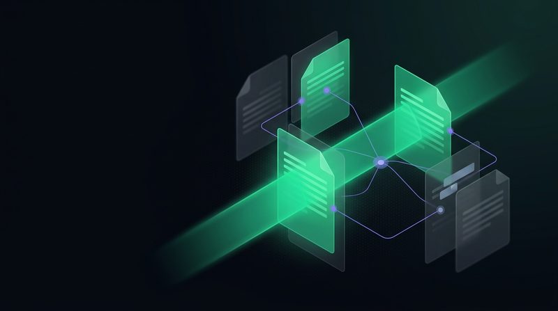 Abstract cover artwork for Agentic RAG: Retrieval That Reasons, a Agentic AI course